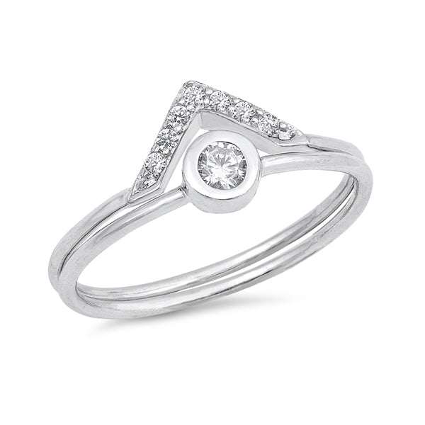 Silver Ring W/ CZ