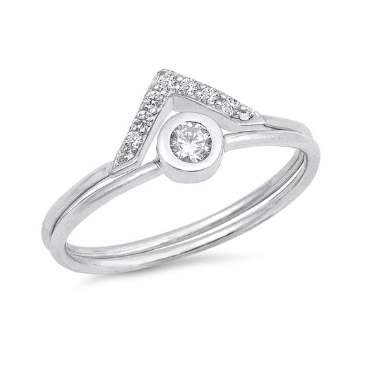 Silver Ring W/ CZ