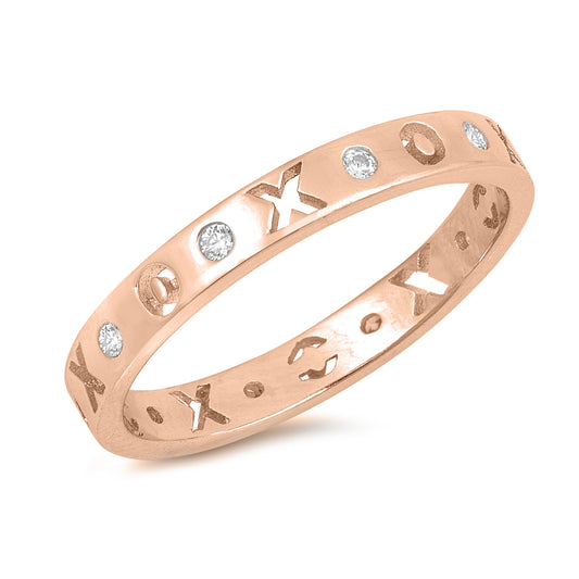 Silver Ring W/ CZ - XOXO Eternity