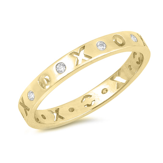Silver Ring W/ CZ - XOXO Eternity