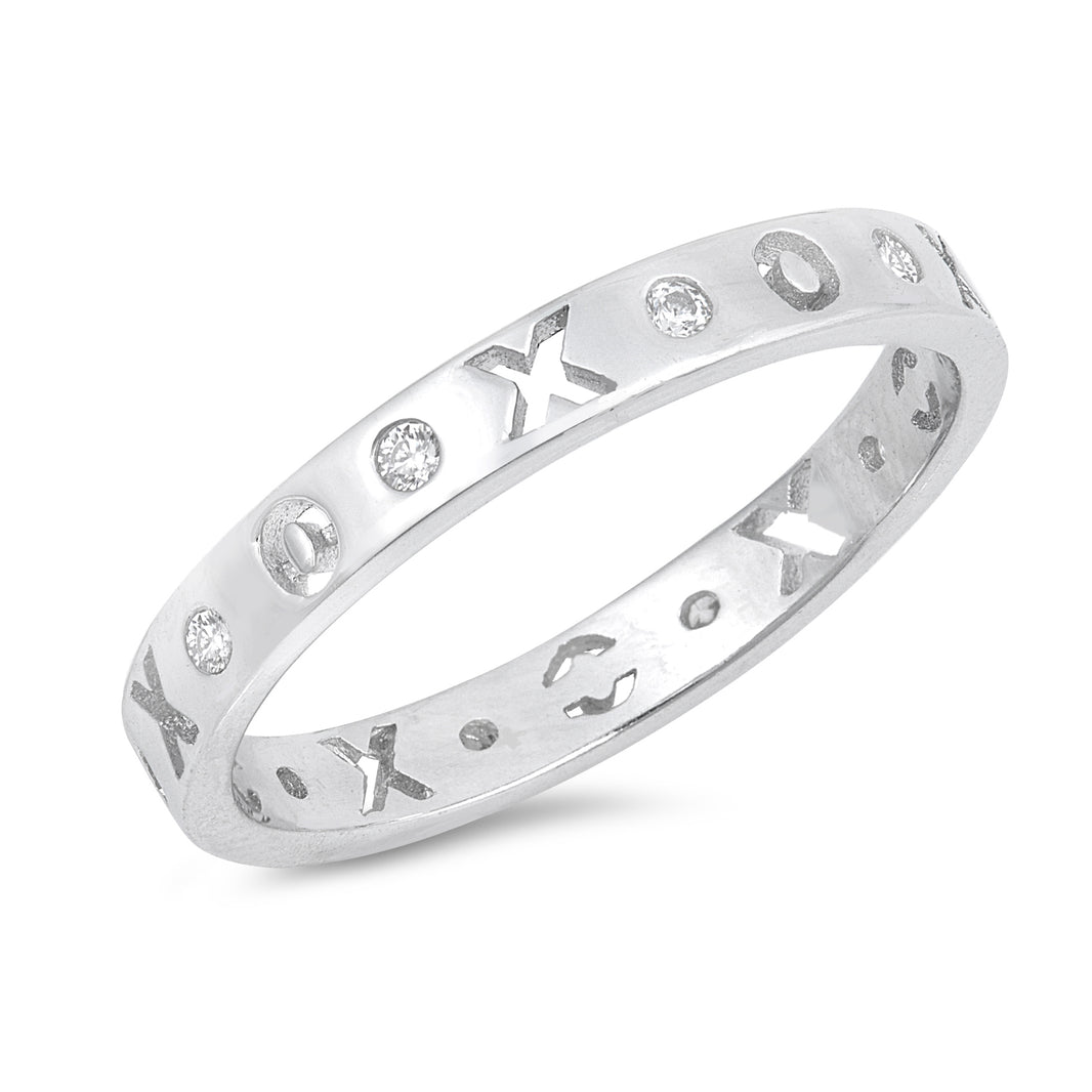 Silver Ring W/ CZ - XOXO Eternity