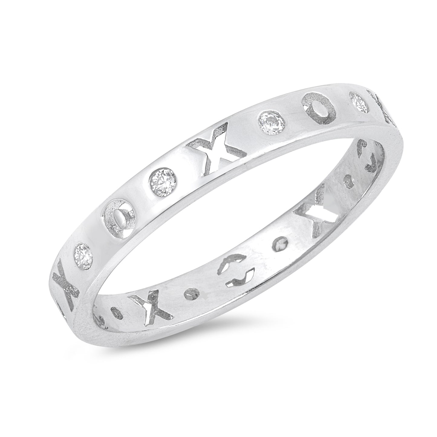 Silver Ring W/ CZ - XOXO Eternity