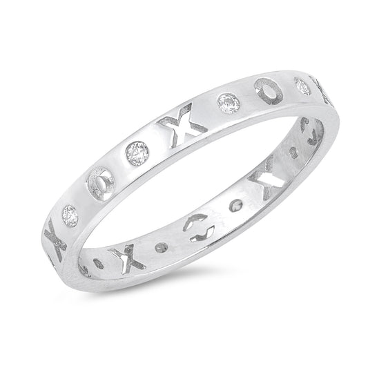 Silver Ring W/ CZ - XOXO Eternity