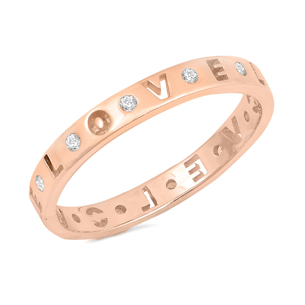 Silver Ring W/ CZ - LOVE Eternity