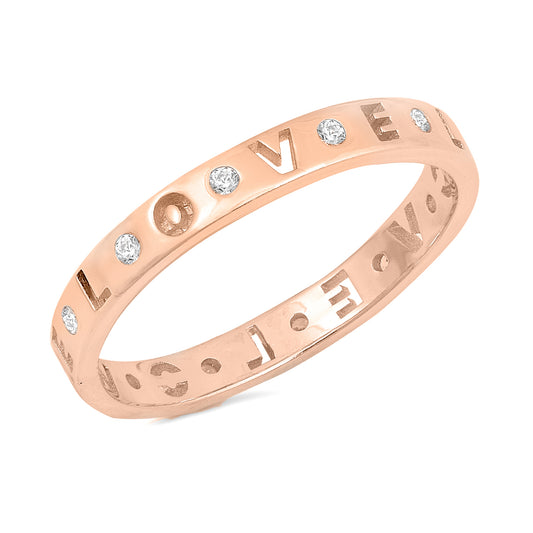 Silver Ring W/ CZ - LOVE Eternity