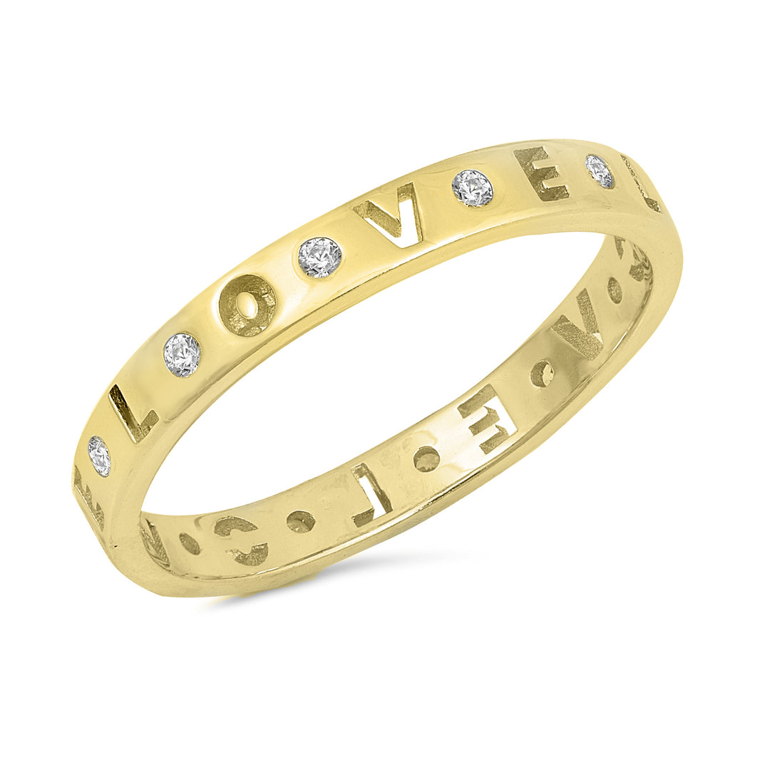 Silver Ring W/ CZ - LOVE Eternity
