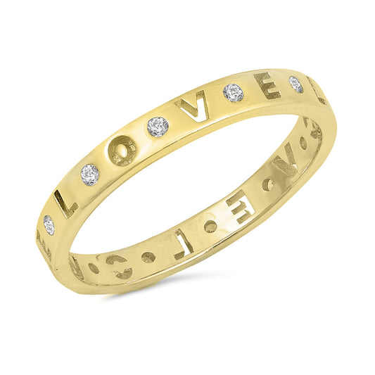 Silver Ring W/ CZ - LOVE Eternity