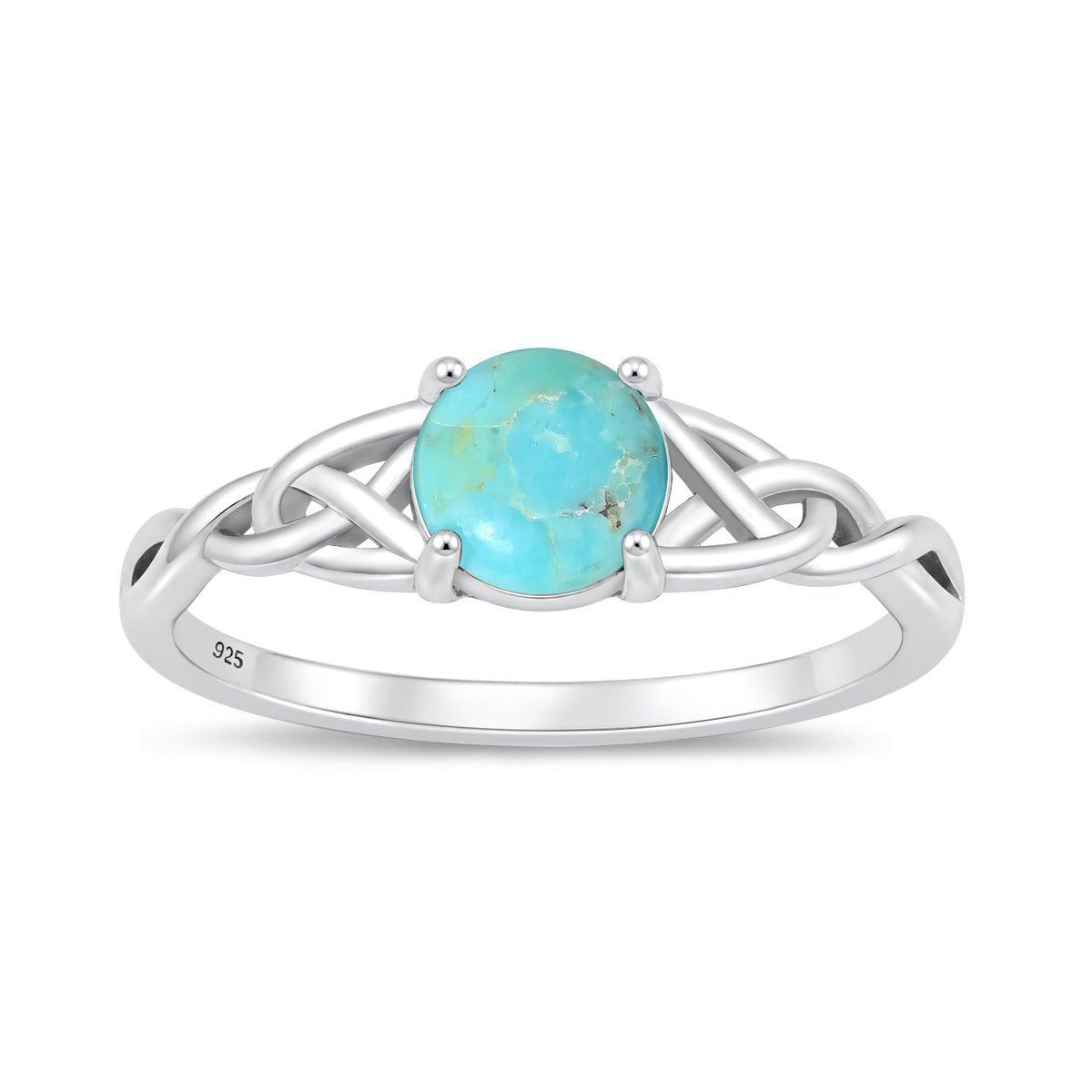 Silver Stone Ring - Celtic