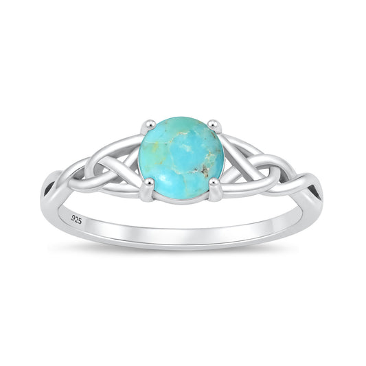 Silver Stone Ring - Celtic