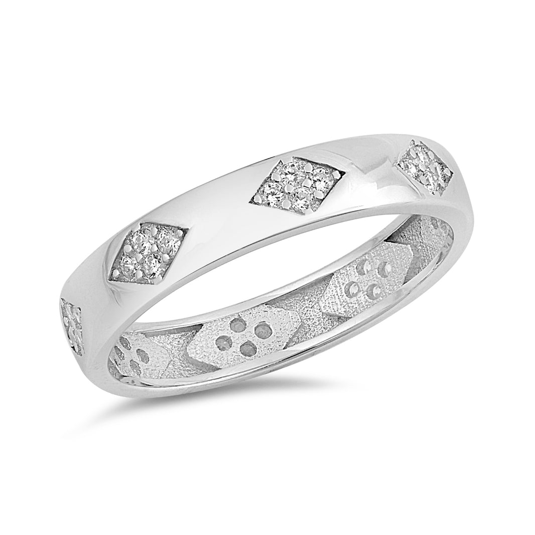Silver Ring W/ CZ - Marquis