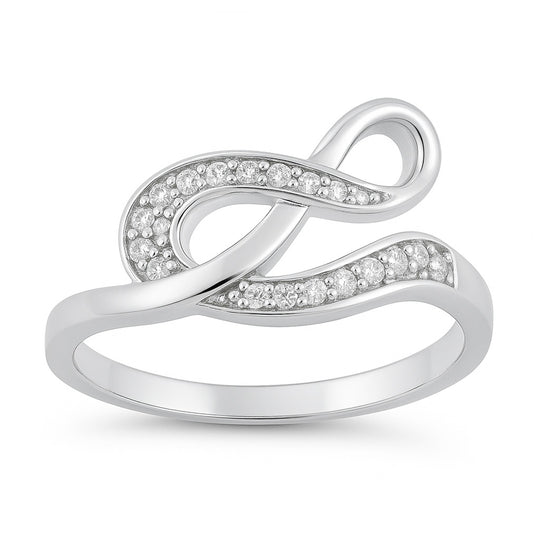 Silver Ring W/ CZ - Infinity