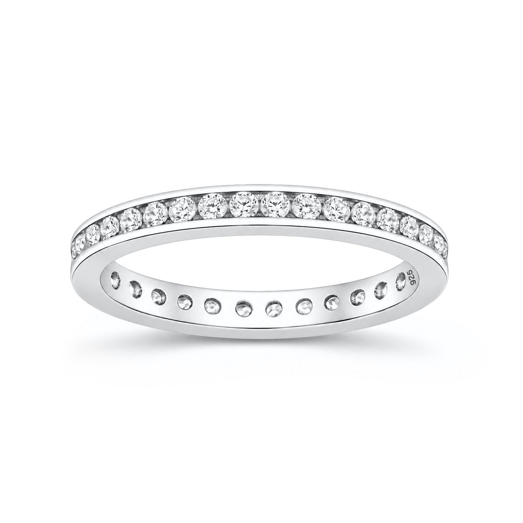 Silver Eternity CZ Ring