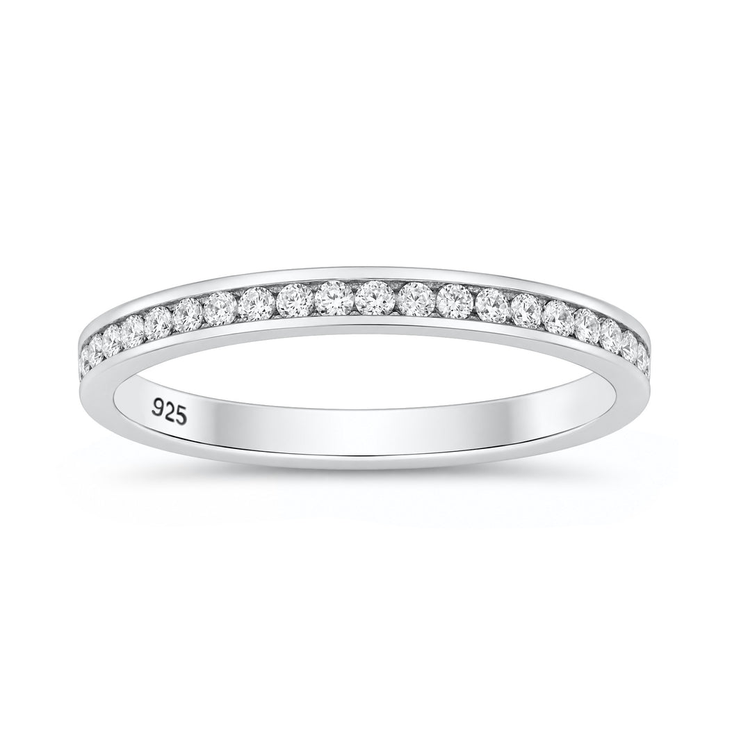 Silver Eternity CZ Ring - 2.5mm
