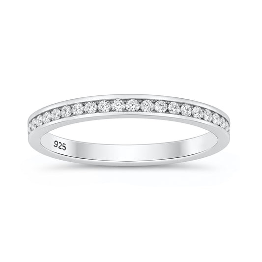 Silver Eternity CZ Ring - 2.5mm