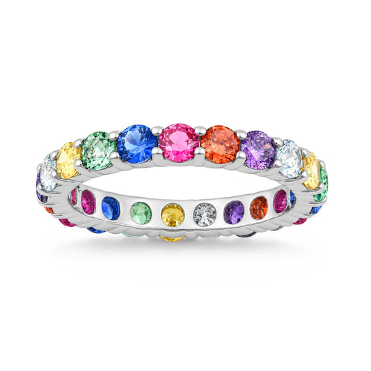 Silver Eternity CZ Ring