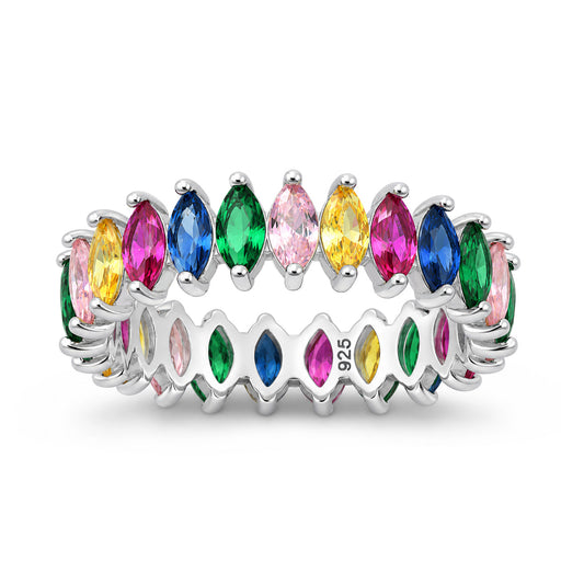 Silver Eternity CZ Ring