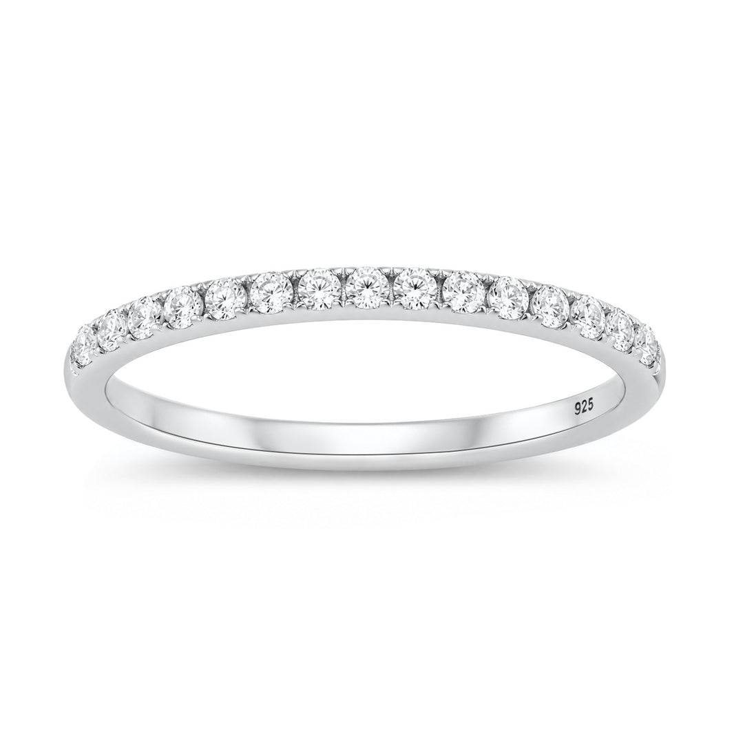 Silver Half Eternity Ring