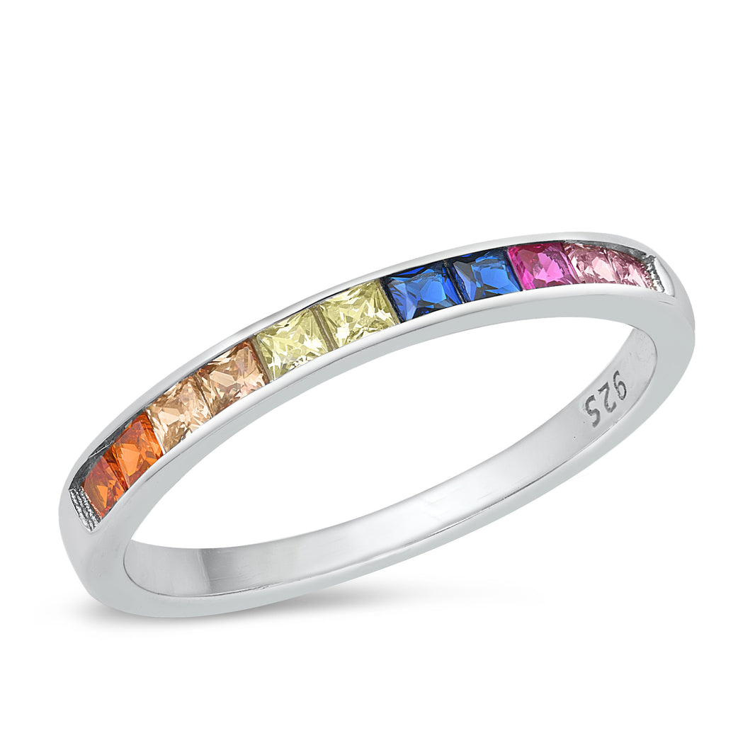Silver Eternity CZ Ring