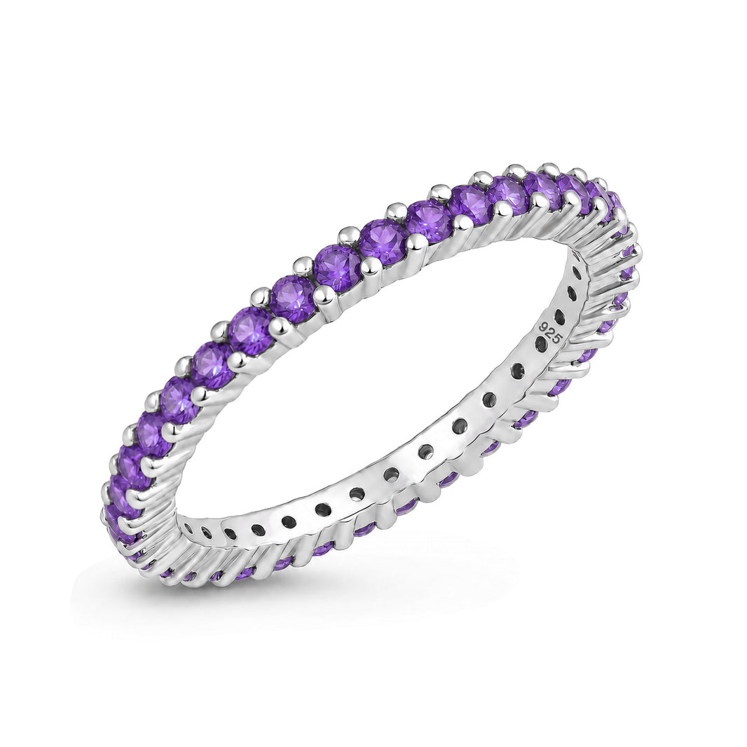 Silver Eternity CZ Ring - 2mm