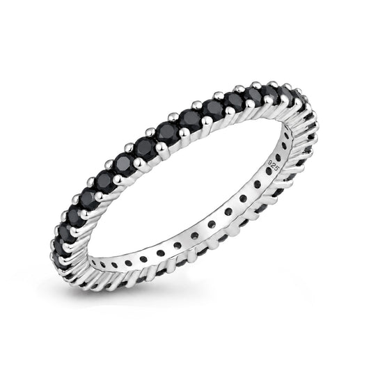 Silver Eternity CZ Ring - 2mm