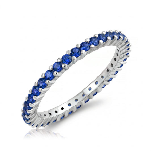Silver Eternity Ring - Light Sapphire CZ