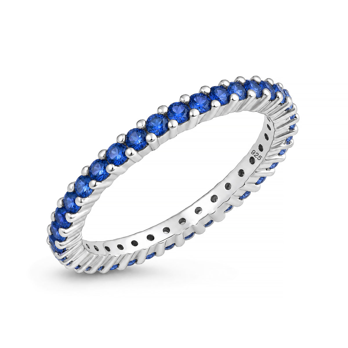 Silver Eternity CZ Ring - 2mm
