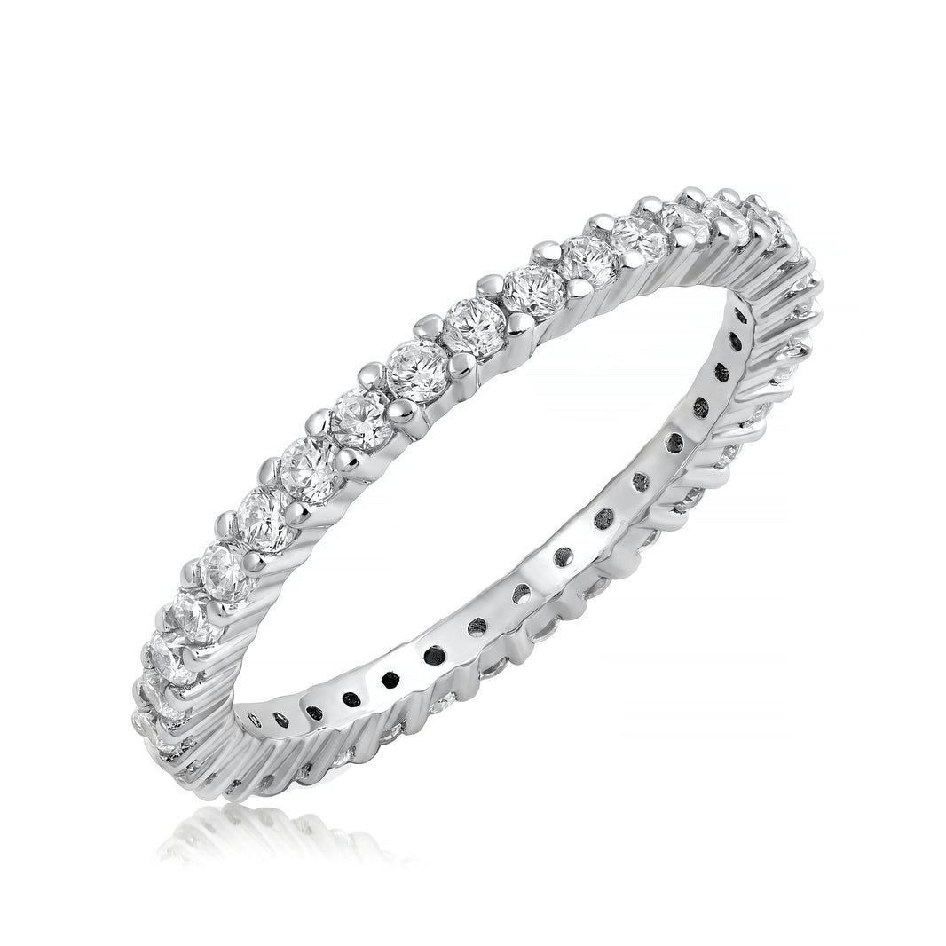 Silver Eternity Ring - Clear CZ