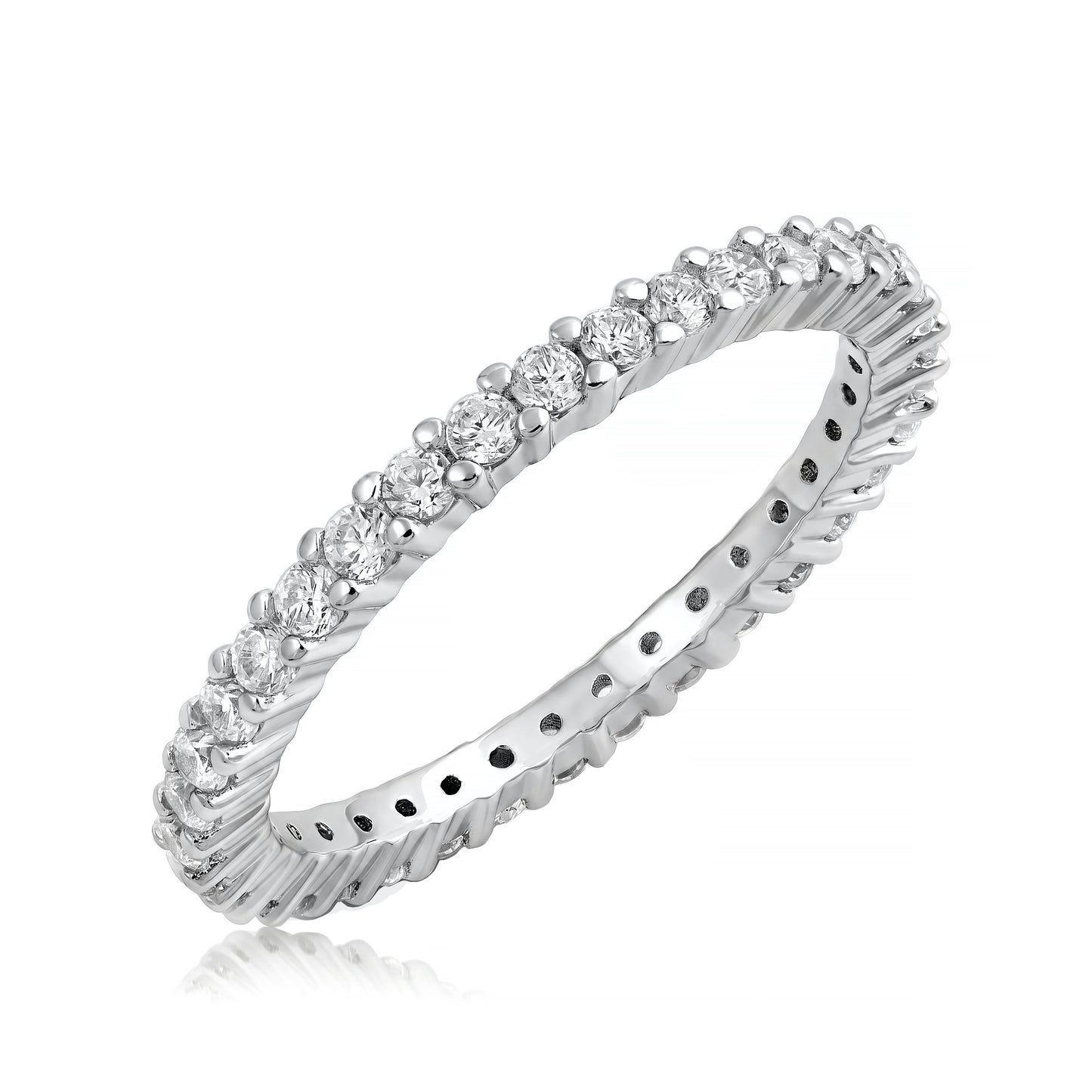 Silver Eternity Ring - Clear CZ