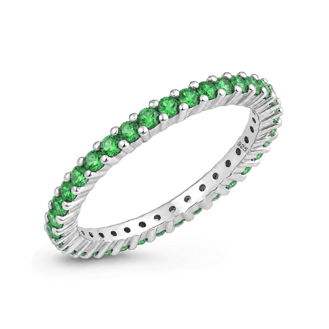 Silver Eternity CZ Ring - 2mm