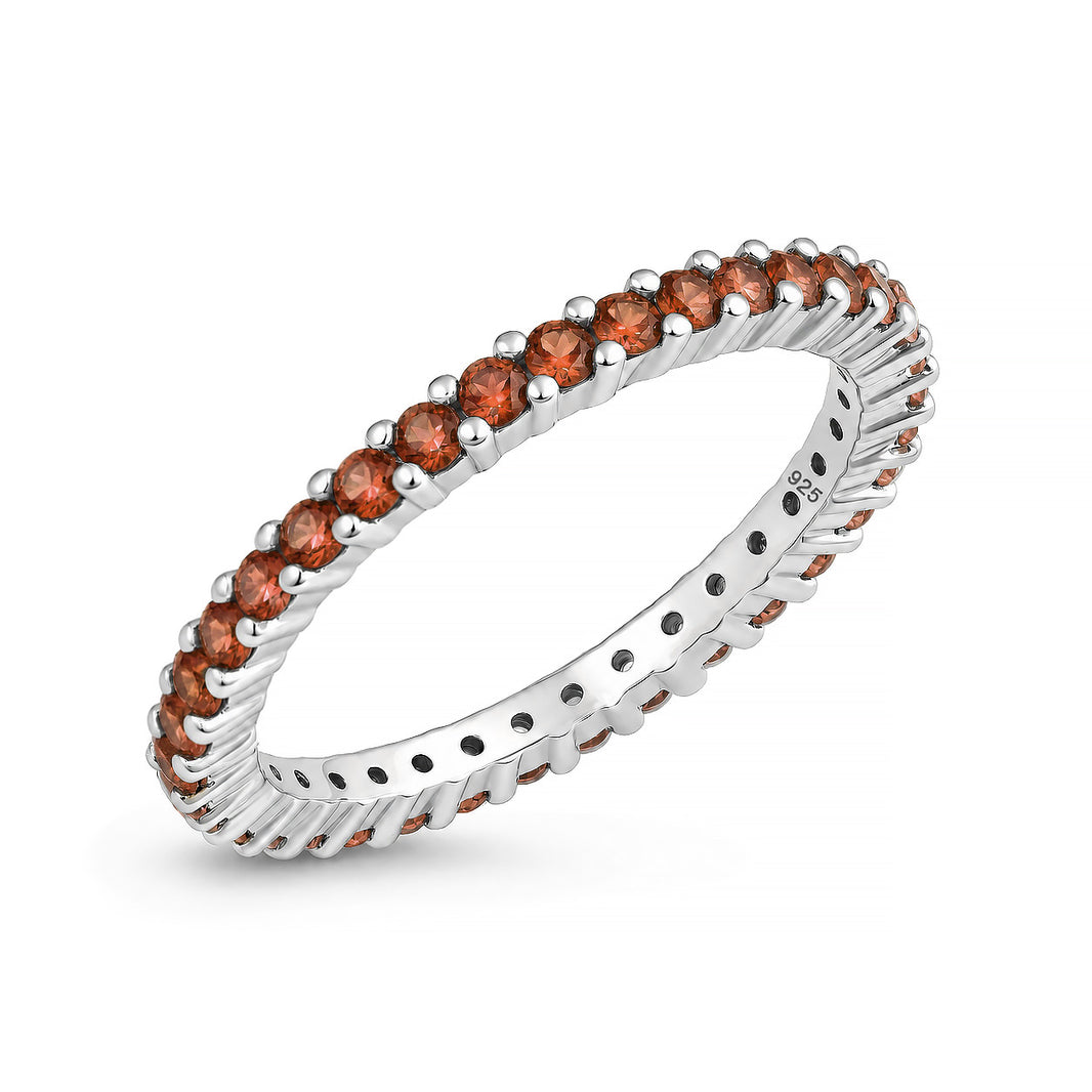 Silver Eternity CZ Ring - 2mm