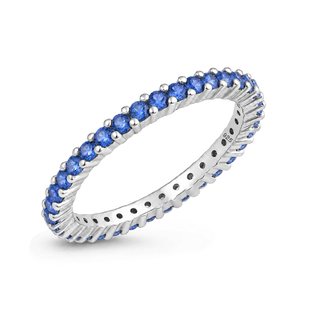 Silver Eternity CZ Ring - 2mm