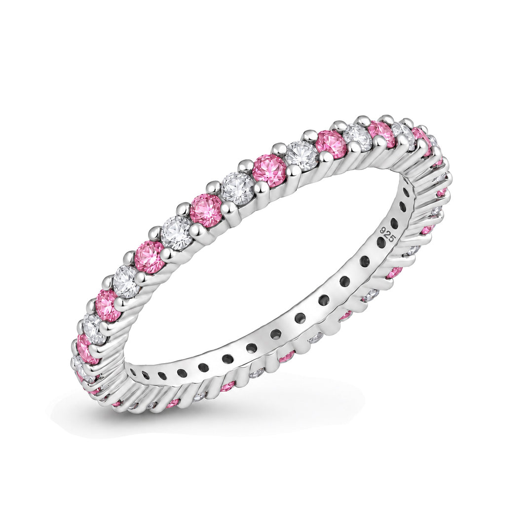 Silver Eternity CZ Ring - 2mm