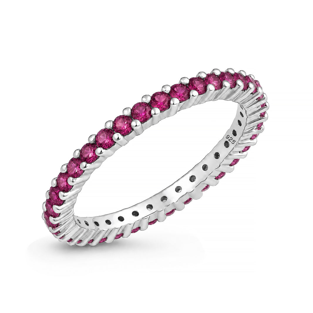 Silver Eternity CZ Ring - 2mm