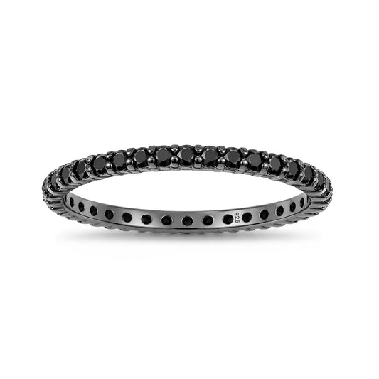 Silver Eternity CZ Ring