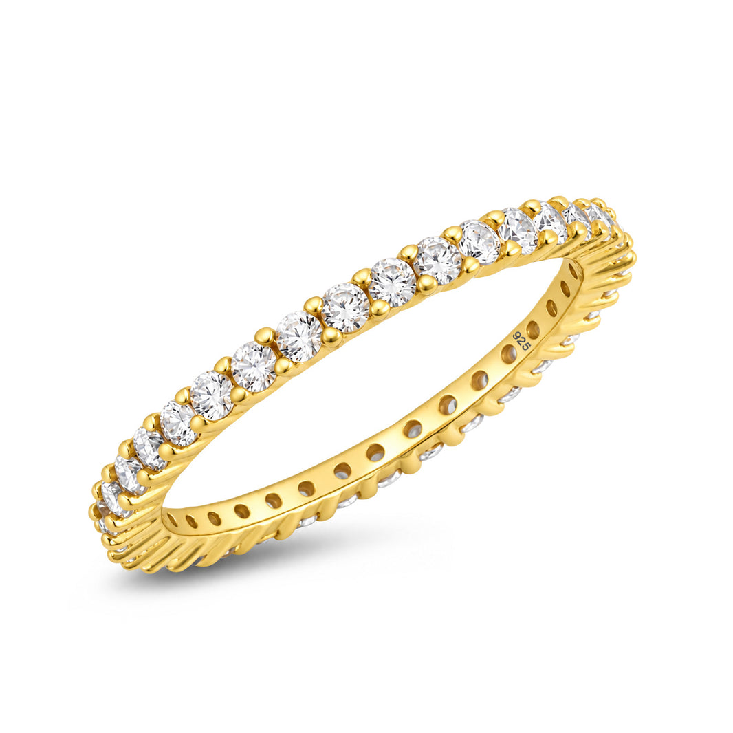 Silver Eternity CZ Ring - 2mm