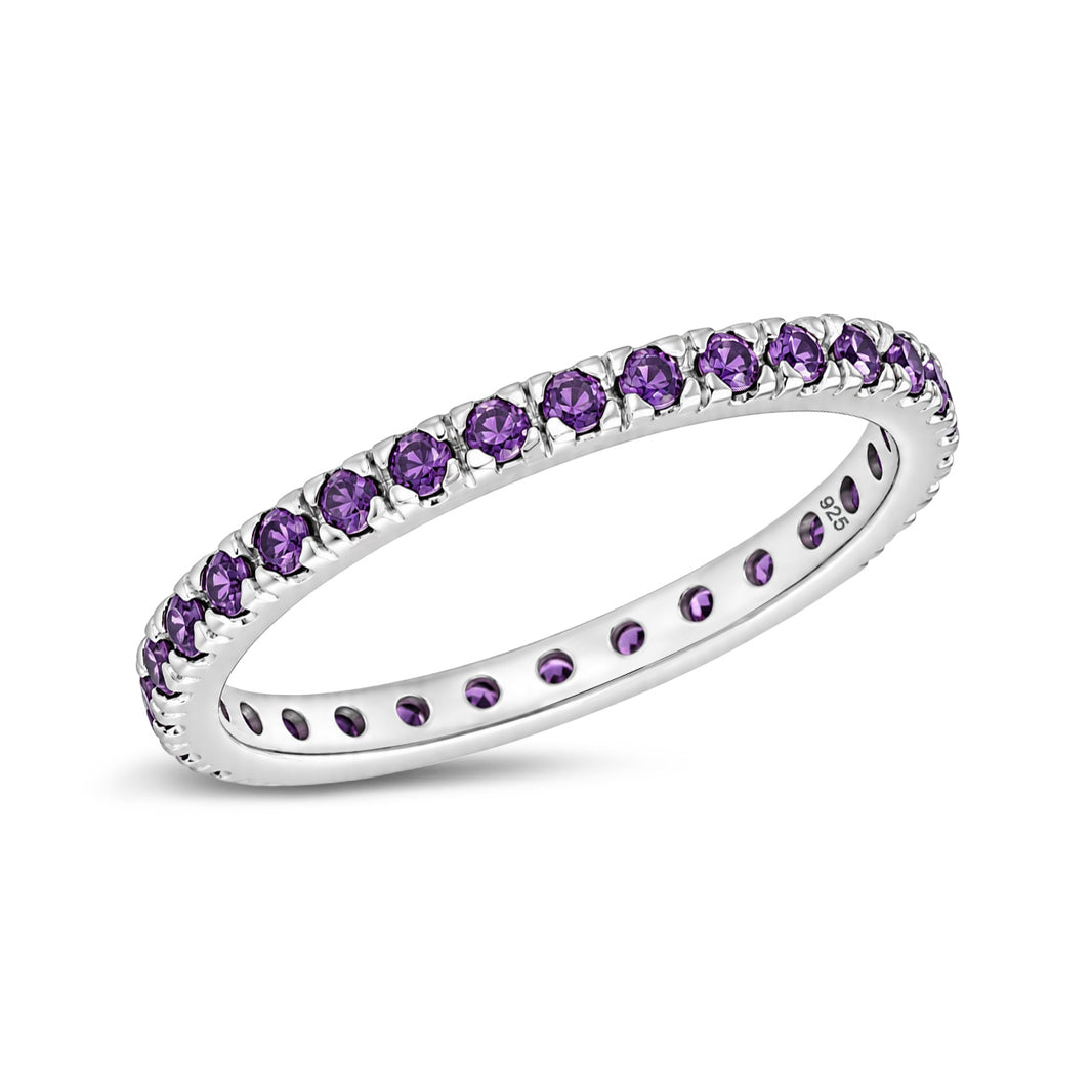 Silver Eternity CZ Ring