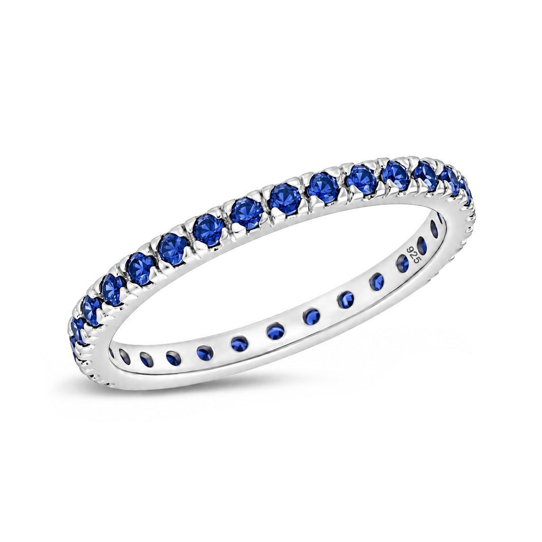Silver Eternity CZ Ring