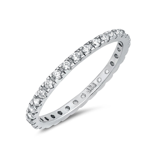 Silver Ring Clear CZ