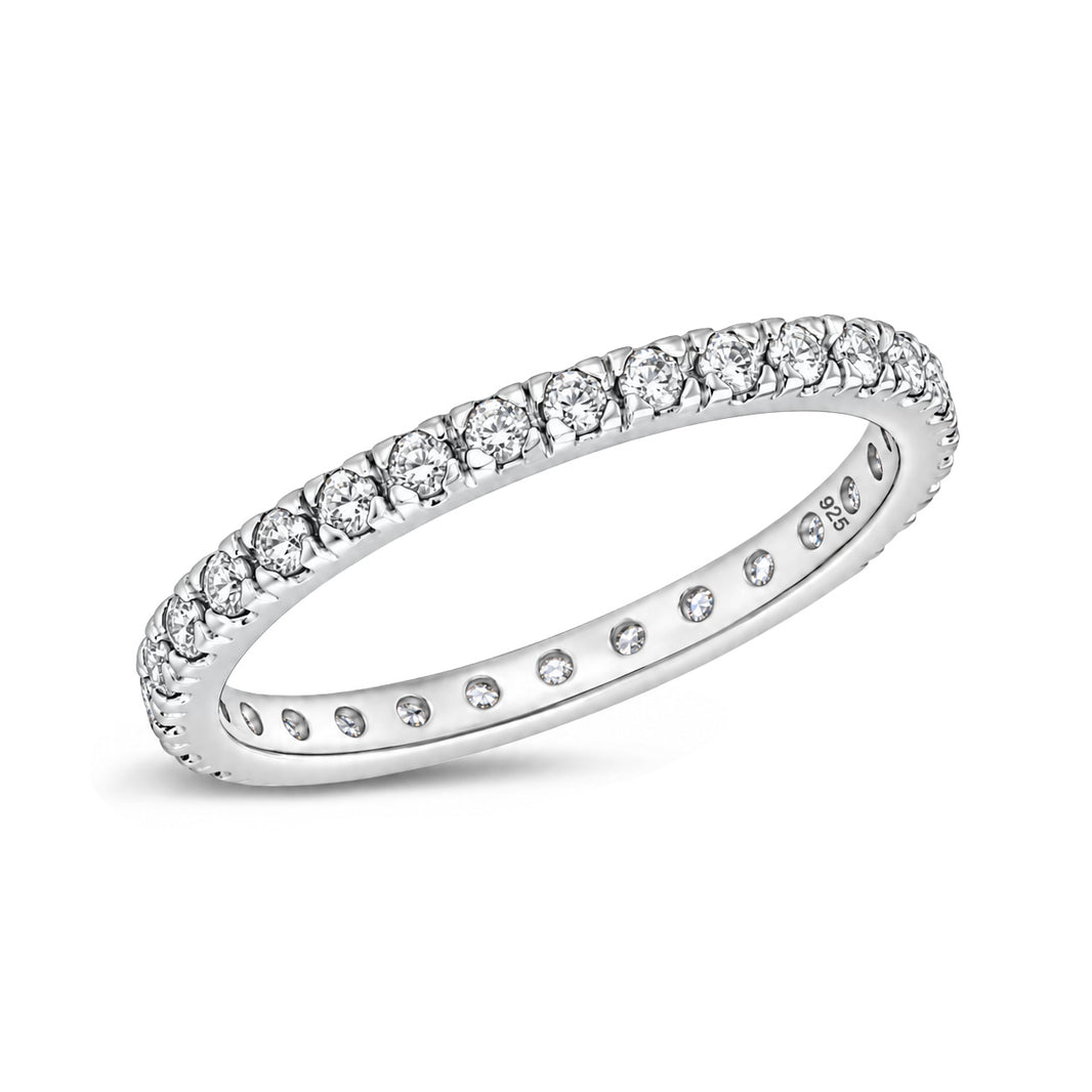 Silver Eternity CZ Ring