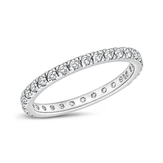 Silver Eternity CZ Ring