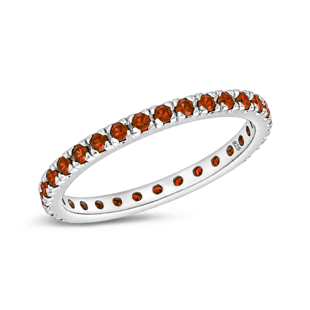 Silver Eternity CZ Ring