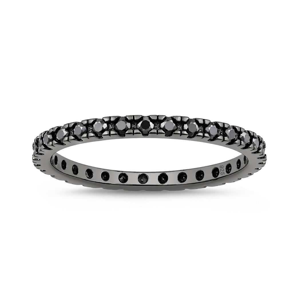 Silver Eternity CZ Ring