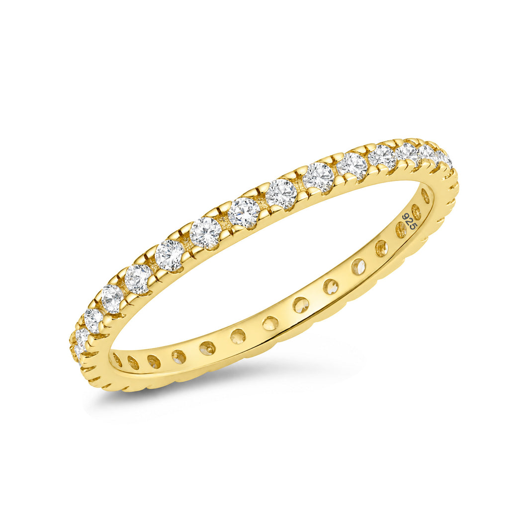 Silver Eternity CZ Ring - 2mm