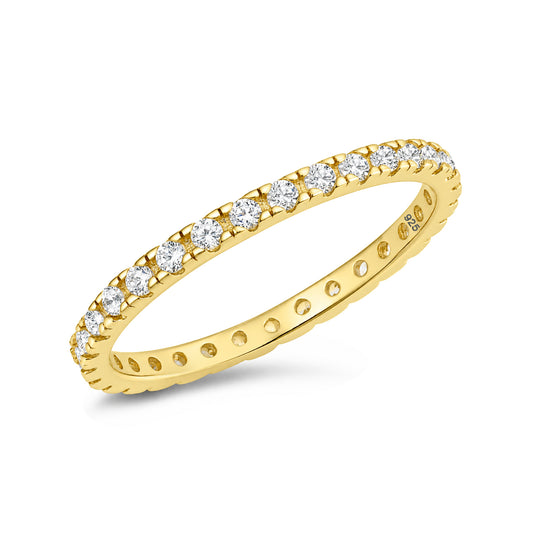 Silver Eternity CZ Ring - 2mm