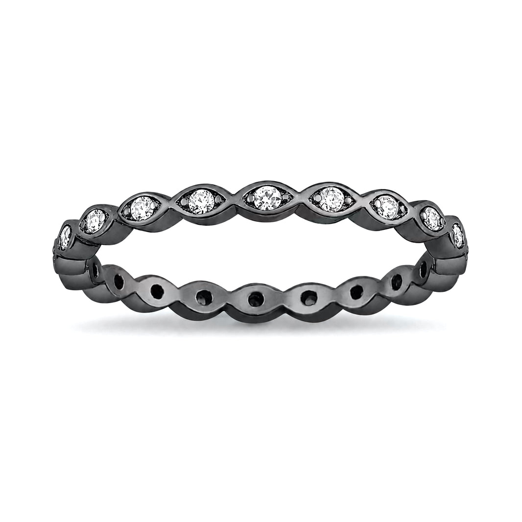 Silver CZ Stackable Ring