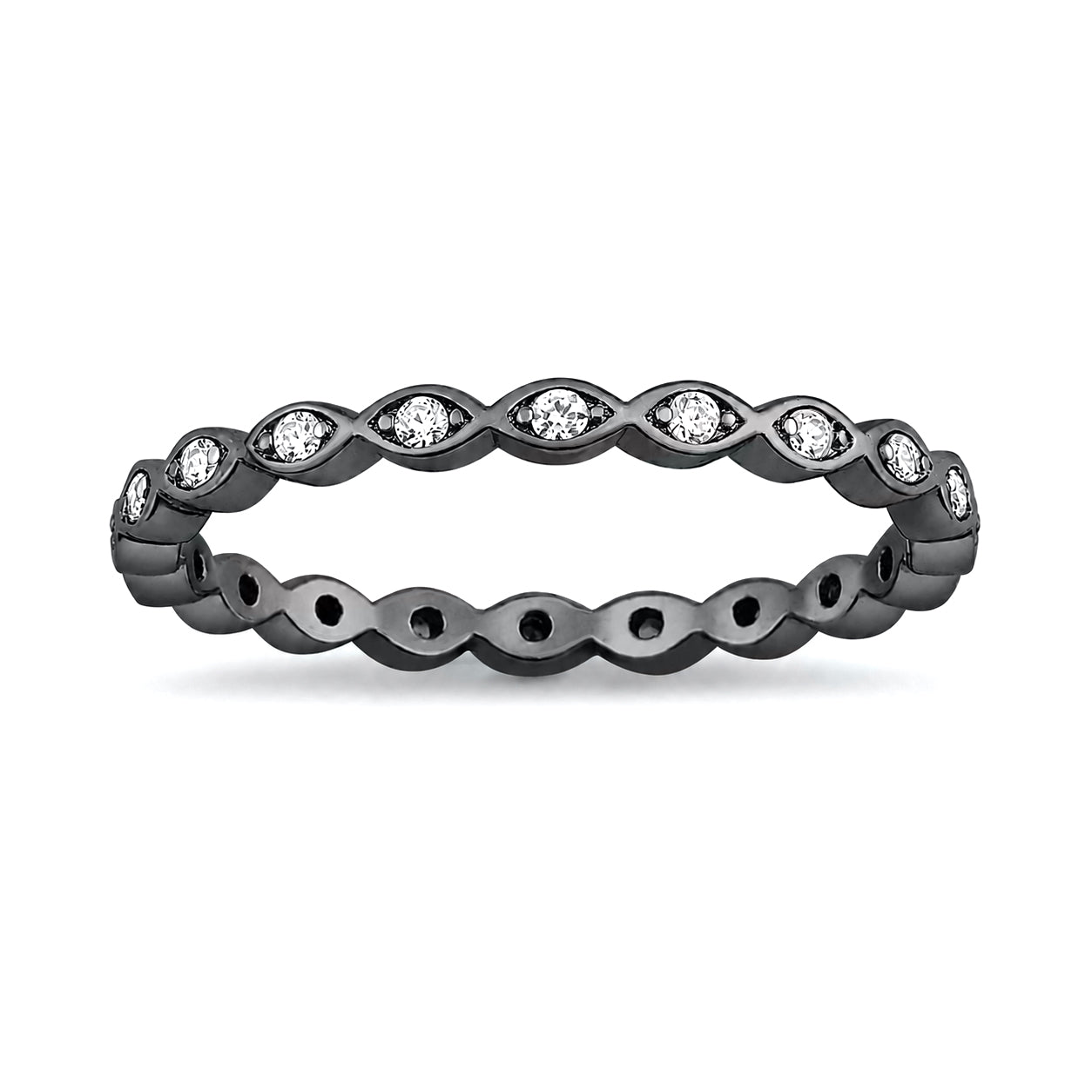 Silver CZ Stackable Ring