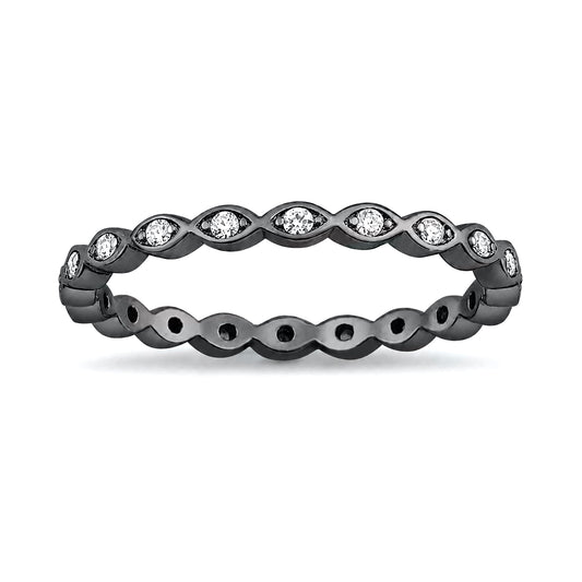 Silver CZ Stackable Ring