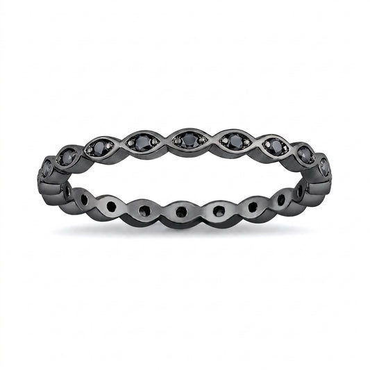Silver CZ Eyernity Ring