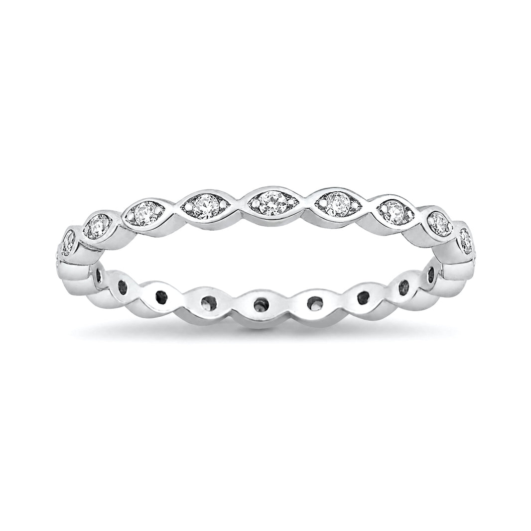 Silver Eternity CZ Ring
