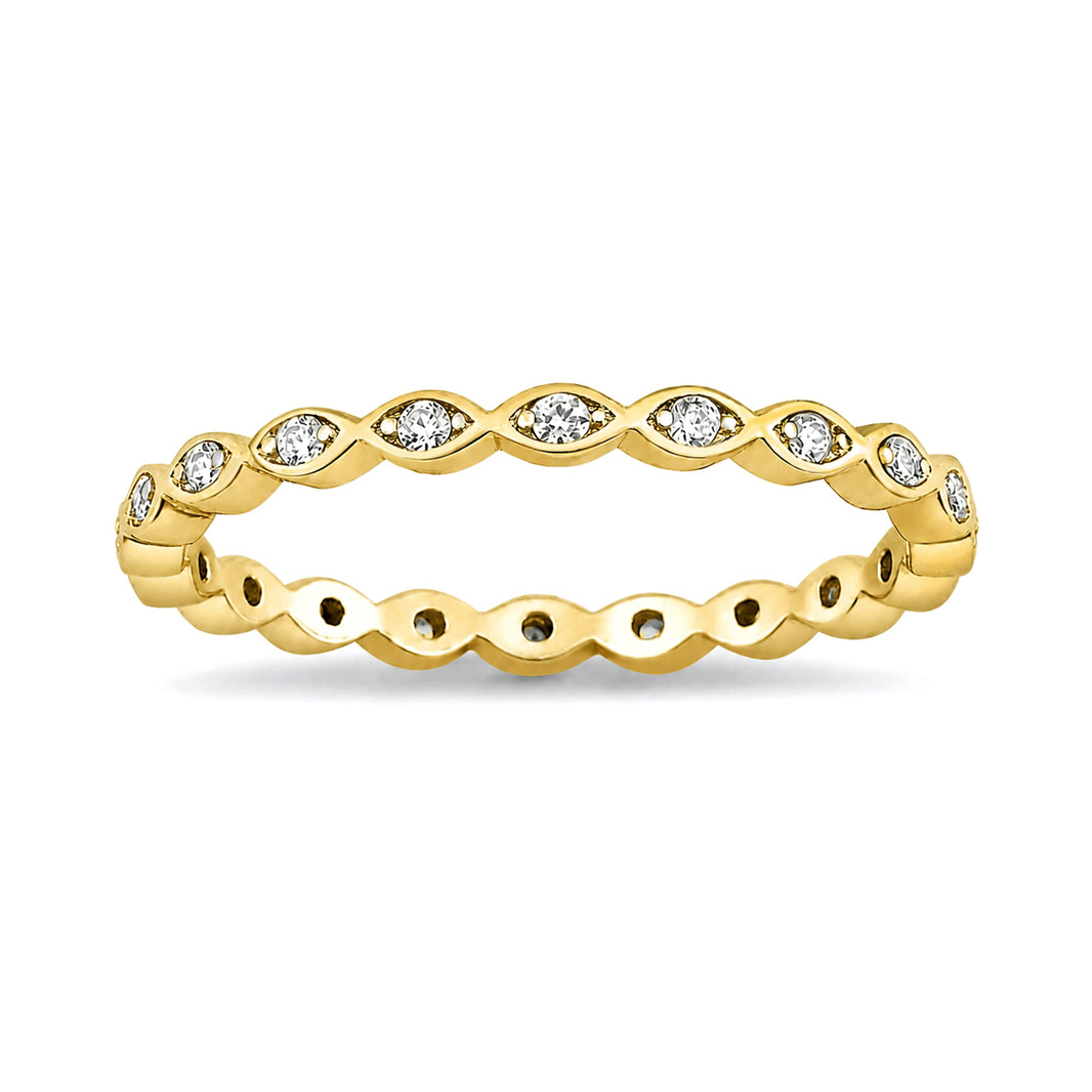 Silver CZ Eternity Ring